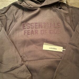 Fear of God Essentials Off Black Hoodie